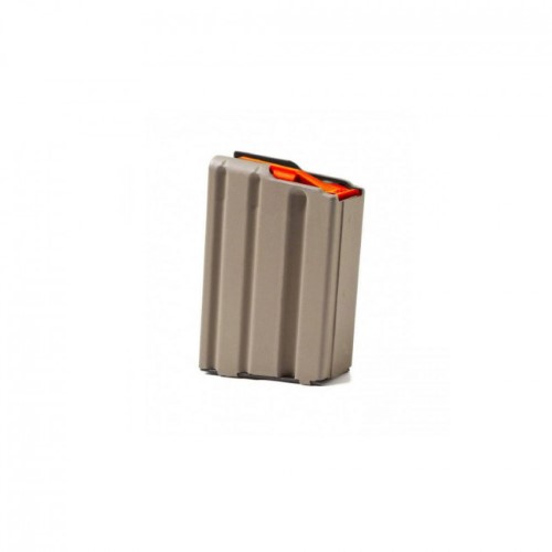 AR-15 MAGAZINE - FDE, ORANGE FOLLOWER, 223 REM, SS, 10/RD