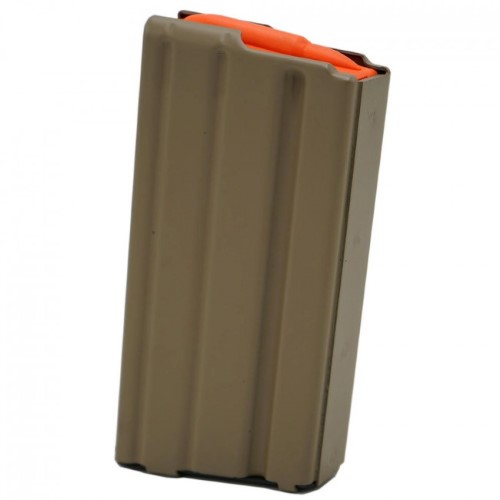 AR-15 MAGAZINE - FDE, ORANGE FLWR, 5.56/.223, ALUM, 20/RD