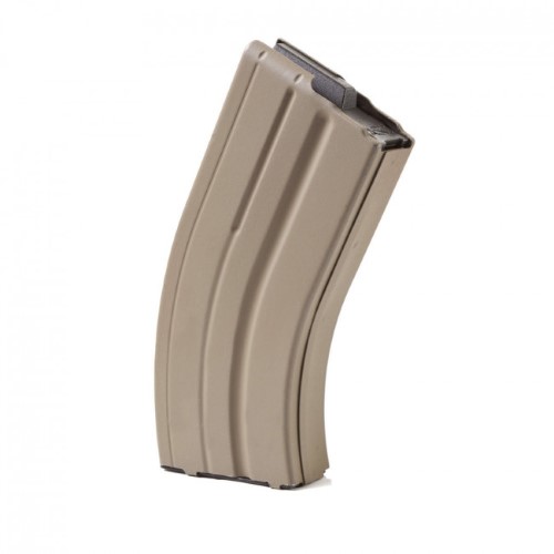 7.62 X 39 MAGAZINE - FLAT DARK EARTH MARLUBE, BLACK FOLLOWER, STAINLESS STEEL, 20/RD