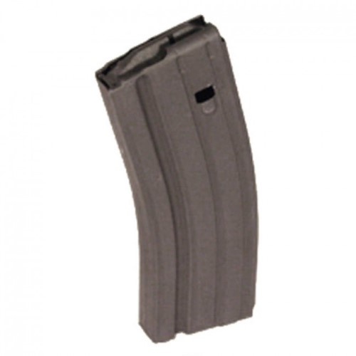 AR-15 6.5 GRENDEL 10 ROUND BLOCKED 25 ROUND MAGAZINE, STAINLESS STEEL, BLACK MARLUBE, BLUE FOLLOWER