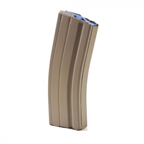 6.8 SPC BLOCKED MAGAZINE - FDE MARLUBE, BLUE FOLLOWER, STAINLESS STEEL, 25 BLOCKED TO 10/RD