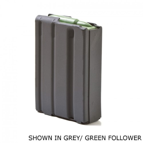 AR-15 .223 ALUMINUM 5 ROUND, BLACK MARLUBE, GREEN FOLLOWER