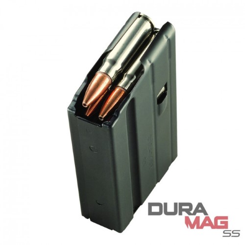 AR-15 MAGAZINE - BLACK W/ BLACK FOLLOWER, 7.62X39MM, 10/RD, STAINLESS STEEL