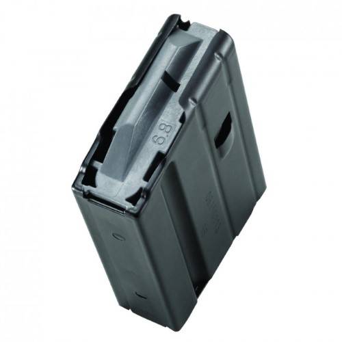 AR-15 MAGAZINE - BLACK W/ GRAY FOLLOWER, 6.8 SPC, 10/RD, STAINLESS STEEL