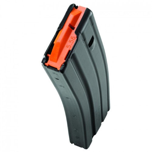 AR-15 MAGAZINE - BLACK W/ ORANGE FOLLOWER, 5.56/.223/300BLK, 30/RD, ALUMINUM