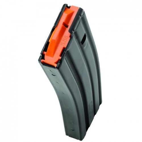 AR-15 MAGAZINE - BLACK W/ ORANGE FOLLOWER, 5.56/.223/300BLK, 30/RD, STAINLESS STEEL