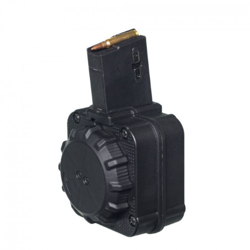 AR-15 DRUM MAGAZINE - BLACK, 5.56, 65/RD