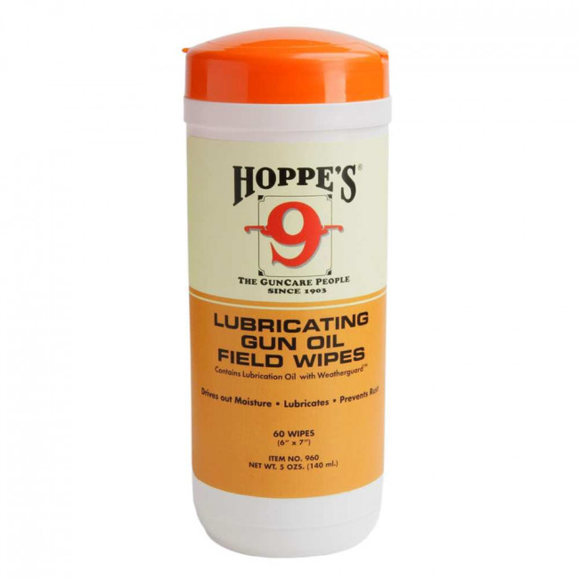 LUBRICATING GUN OIL FIELD WIPES - 60 WIPES (6X7″)