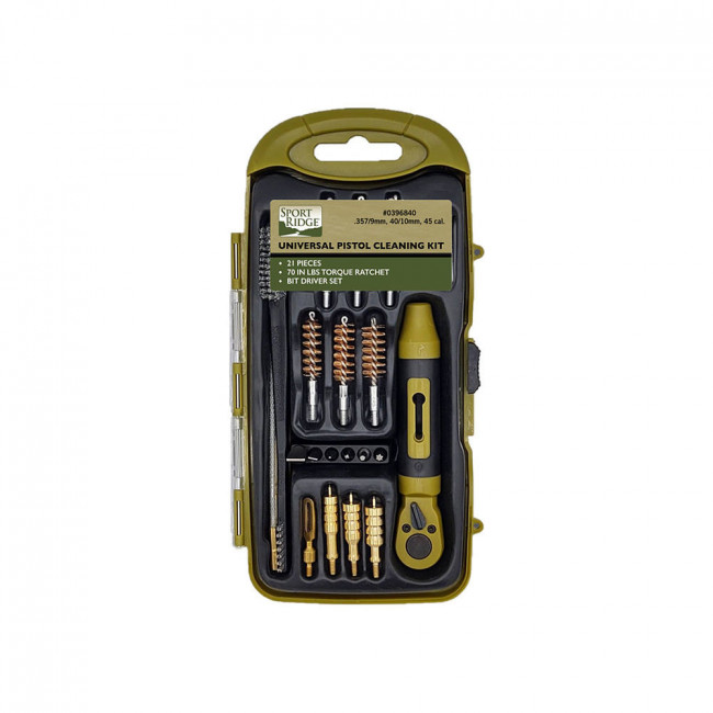 UNIVERSAL PISTOL CLEANING KIT - 21 PC.